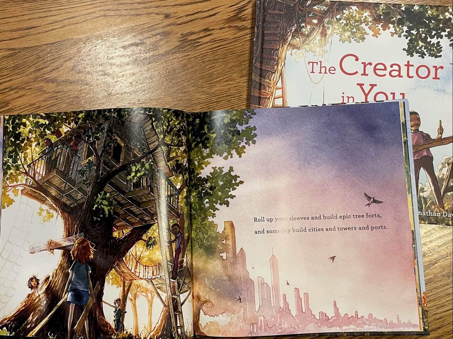 spread of illustrations of the book The Creator in You
